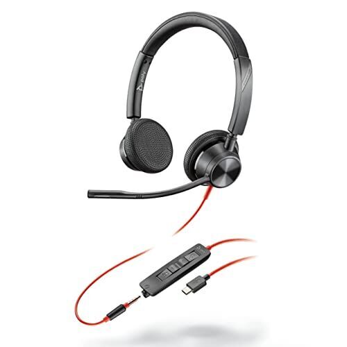 Poly Blackwire 3325 | Svart/Röd, image 1 of 1