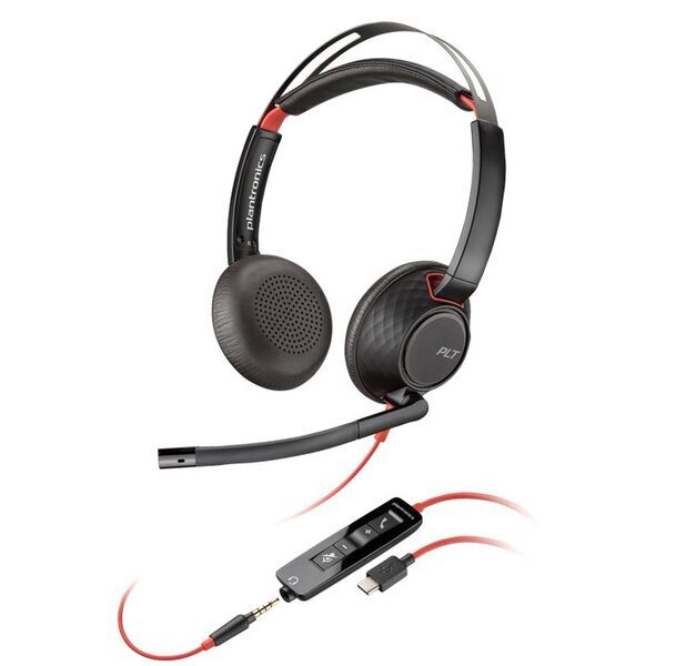 Poly Blackwire 5220 | schwarz/rot 1