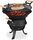 Relaxdays Cast iron barbecue barrel (10026547) | black thumbnail 1/3