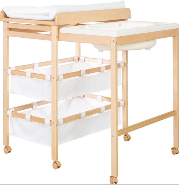 Roba Wickelauflage 2in1 mit Badewanne | hellbraun 1