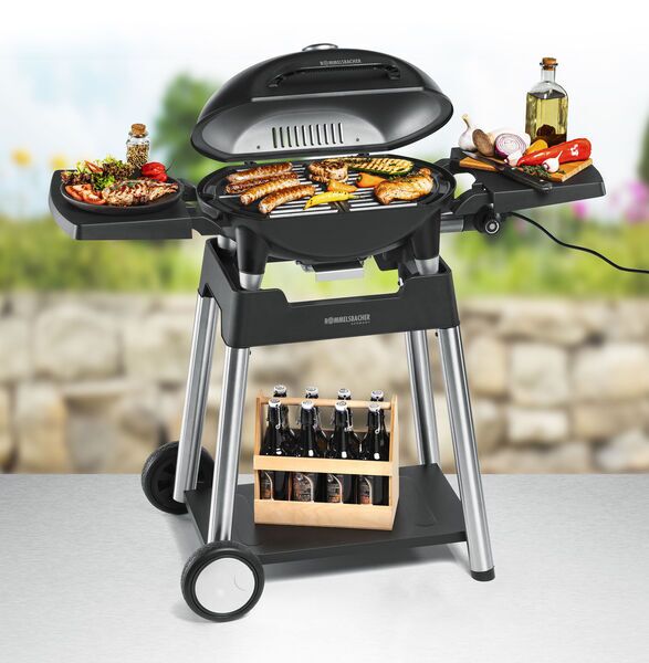 Rommelsbacher Electric grill with grill trolley BBQ 4100/S | black/silver 3