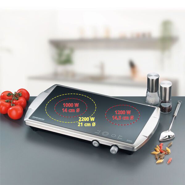 Rommelsbacher Double hotplate CERAN® CT 3400/E | black/silver 3