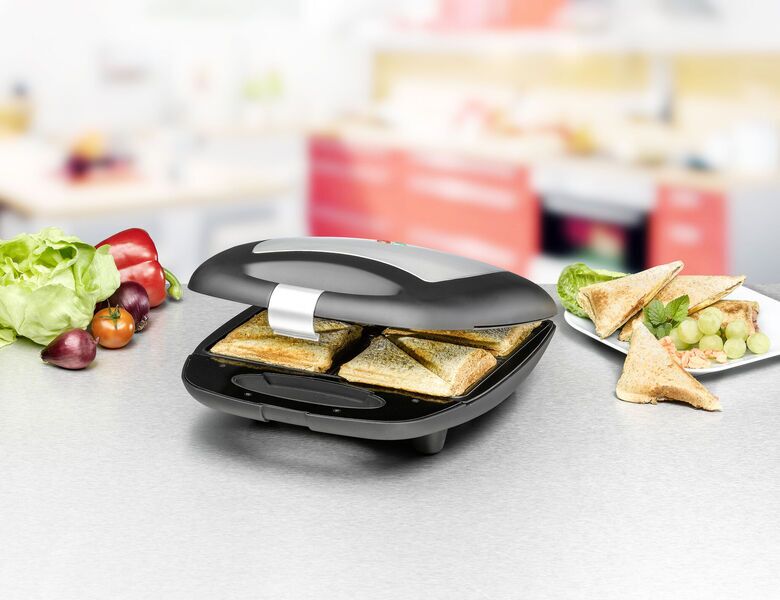 Rommelsbacher Sandwich Maker ST 1410 Fun for 4 | schwarz/silber 4