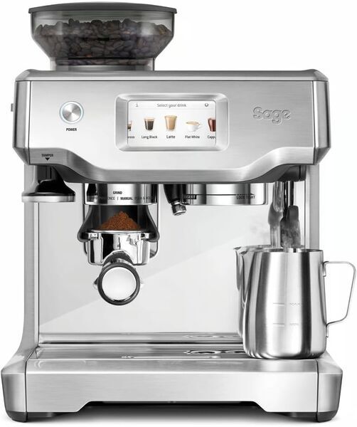Sage SES880 The Barista Touch Espresso kahvinkeitin | hopea 1