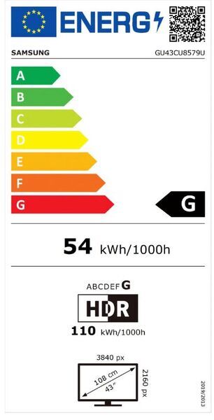 Samsung GU43CU8579 | 43" | musta 3