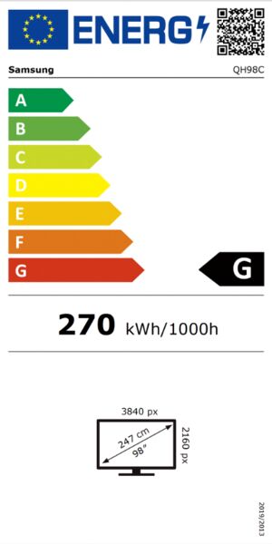 Samsung QH98C | 98" | Melns, image 5 of 5