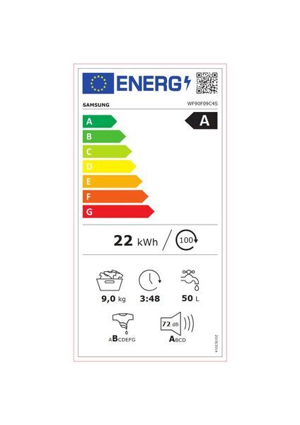 Samsung WF90F09C4SU3 Lave-linge à chargement frontal 9 kg | gris/noir, image 4 of 4