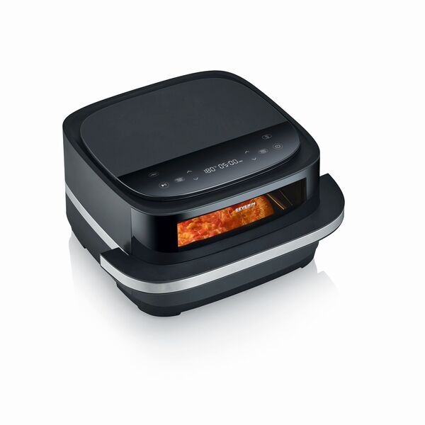 Severin FR 2464 S-Fry Pizza & More Airfryer | schwarz/silber, image 1 of 5