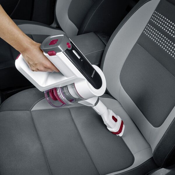 Severin HV 7166 Cordless Handheld Vacuum Cleaner | white/red, image 2 of 5