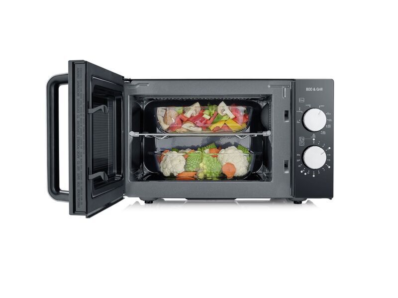 Severin MW 7762 Mikrowelle mit Grill | schwarz/silber, image 3 of 4