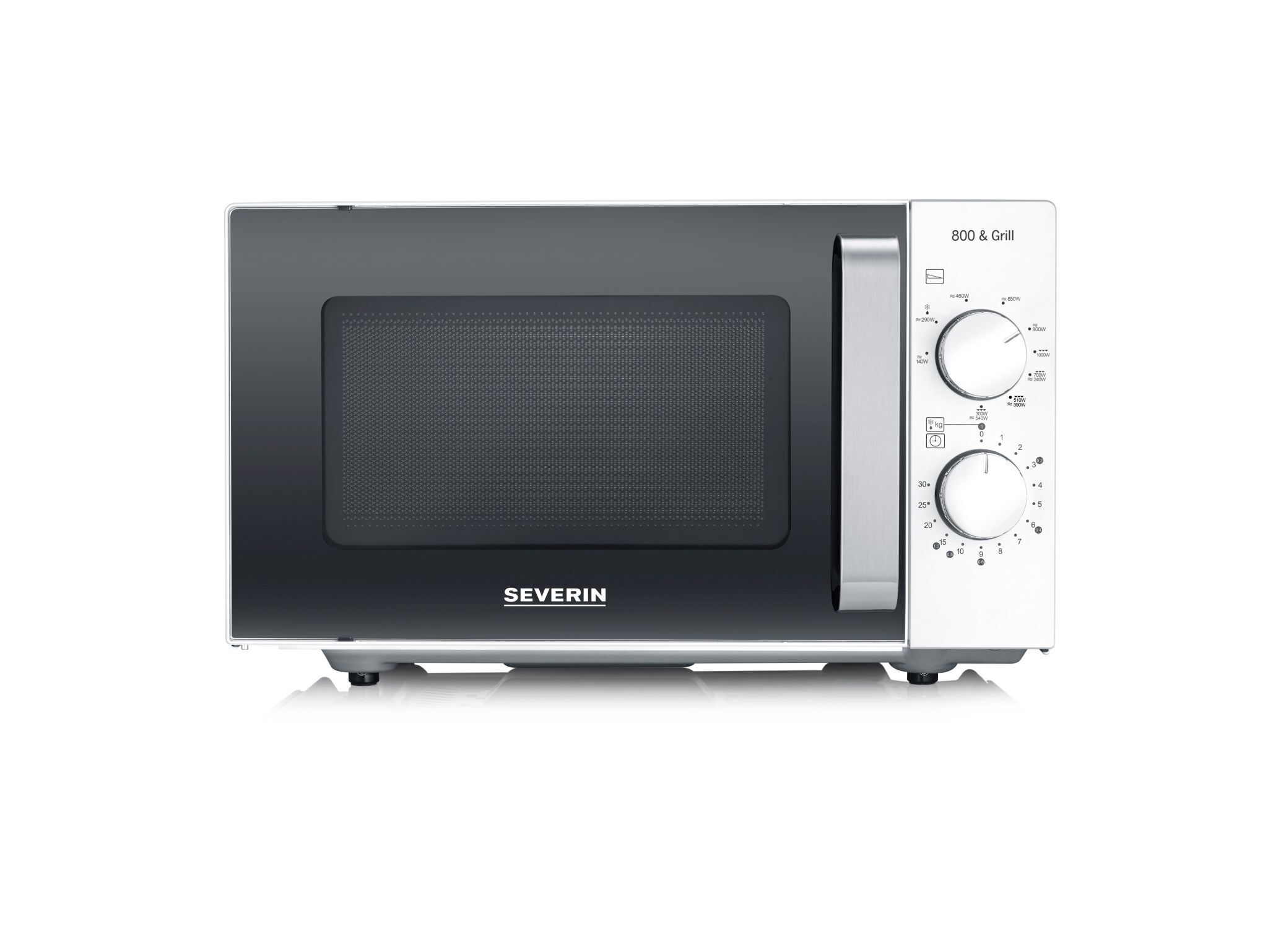 Severin MW 7766 Mikrowelle mit Grill schwarz/weiß