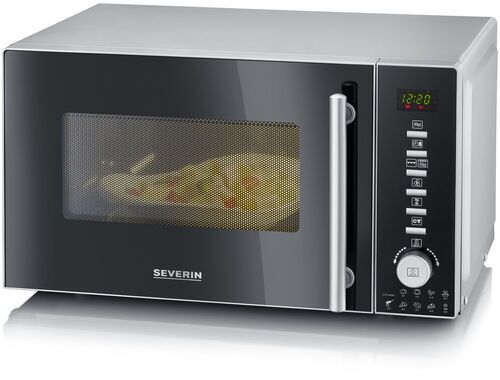 Severin MW 7773 Micro-ondes noir,argent 800 W fonction chaleur tournante, fonction grill