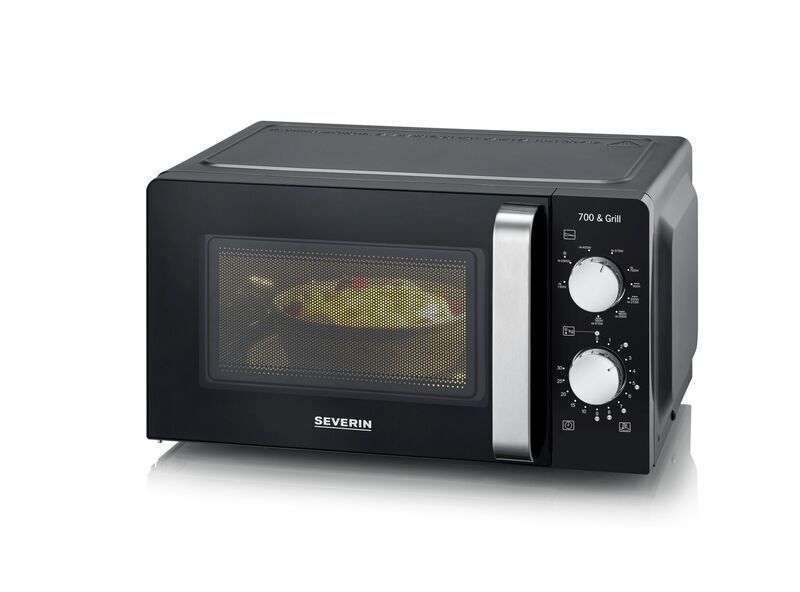 Severin MW 7781 Microwave with grill | black/silver, image 1 of 4