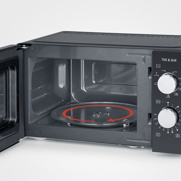 Severin MW 7781 Microwave with grill | black/silver, image 2 of 4
