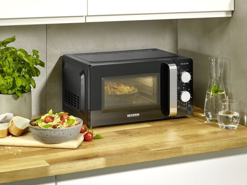 Severin MW 7781 Microwave with grill | black/silver, image 4 of 4