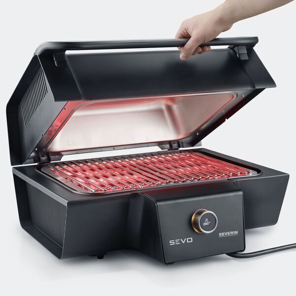 Severin PG 8106 SEVO GT Parrilla de mesa | negro/plata, image 4 of 5