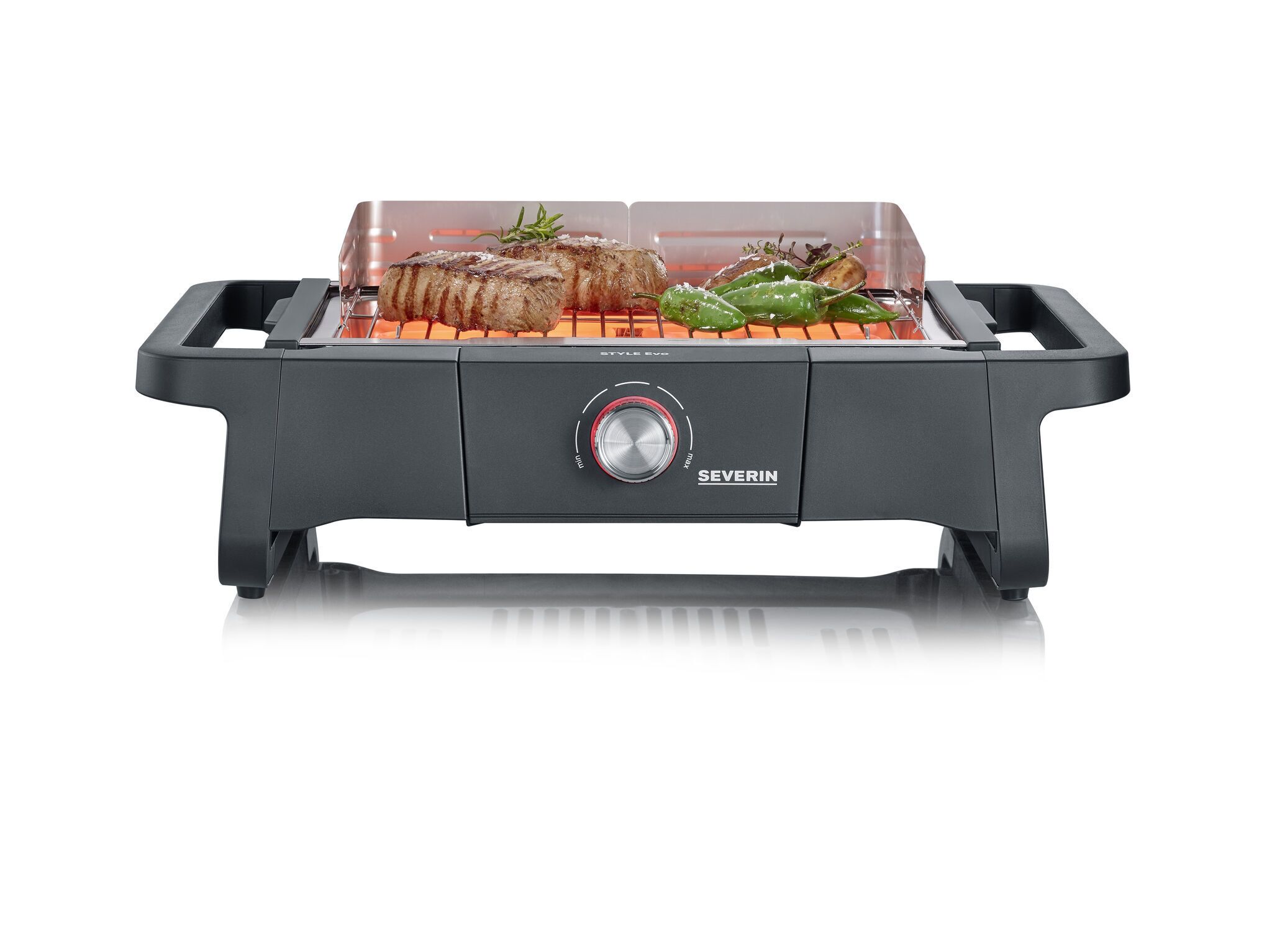 Severin PG 8123 Style Evo Tischgrill schwarz/silber