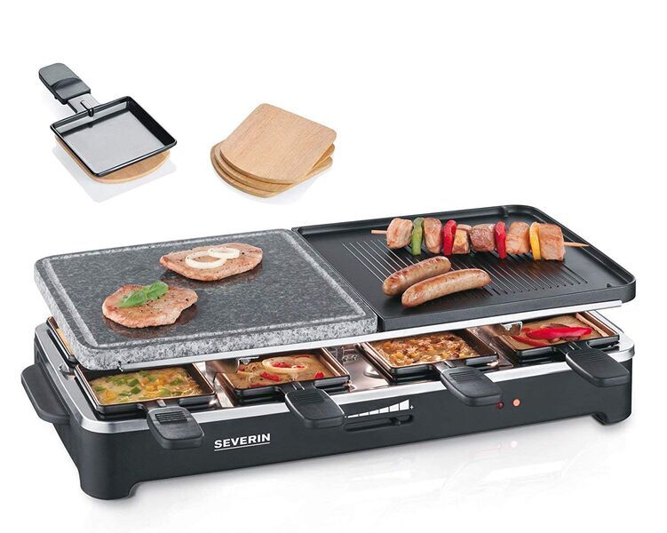 Severin Raclette grill with grill stone | RG 9474 | black | with raclette board