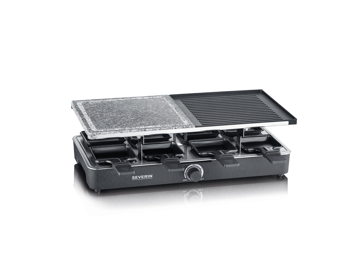 Severin RG 2376 Raclette schwarz/silber
