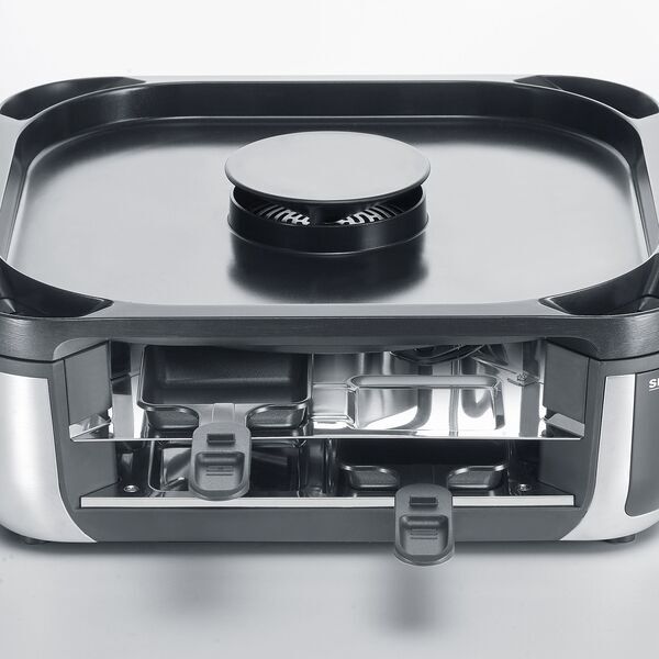 Severin RG 2379 S-Joy Sevento raclette grill smoke-reduced | black/silver, image 4 of 5