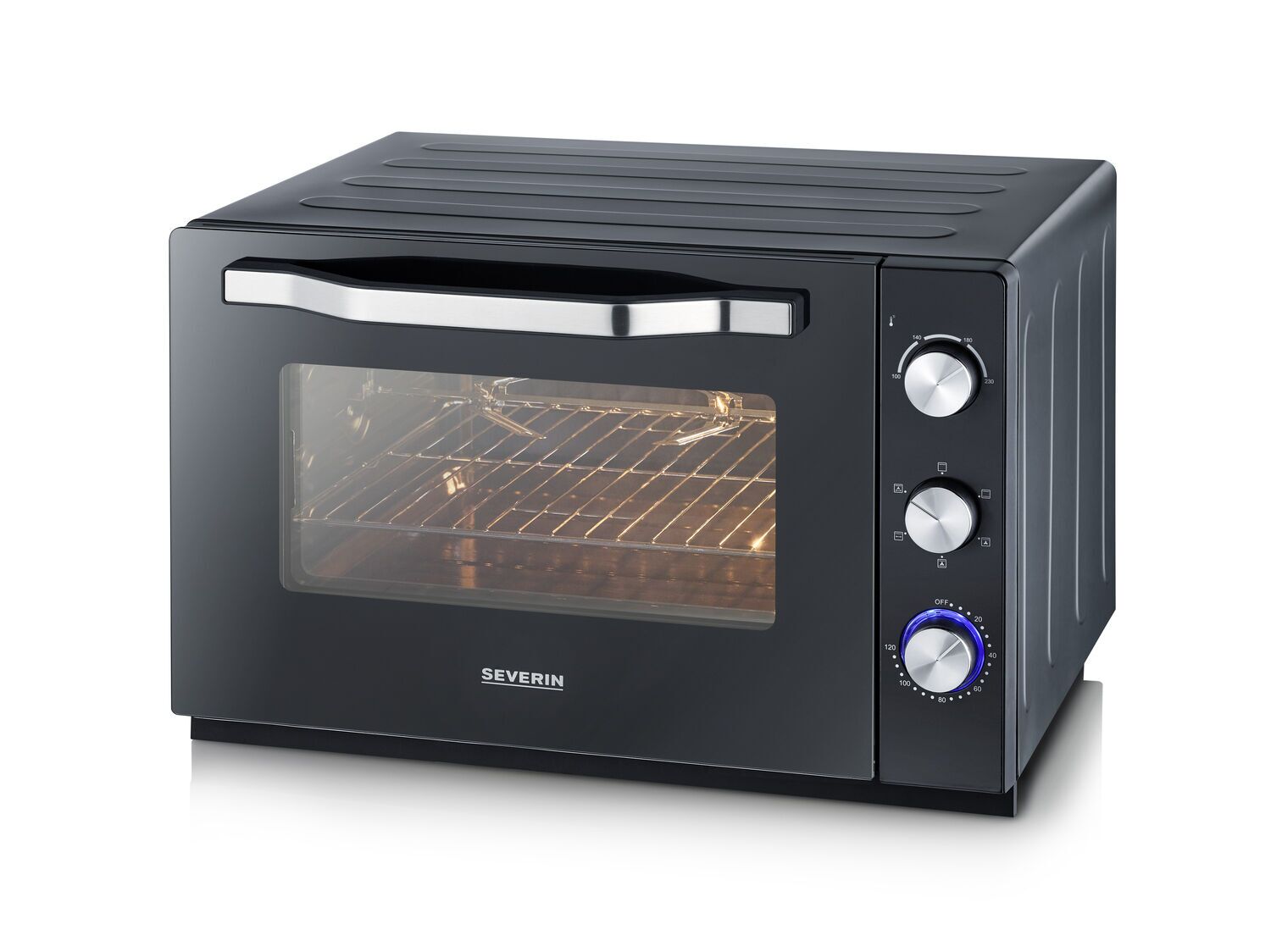 Severin TO 2073 XXL Mini-Backofen schwarz/silber