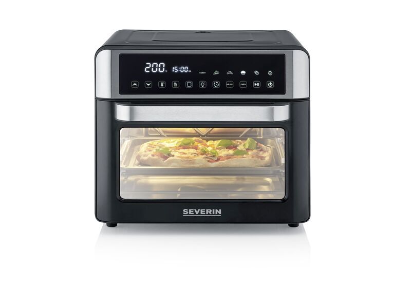 Severin TO 2077 "Bake & Fry" Mini-Backofen | schwarz/silber, image 1 of 5