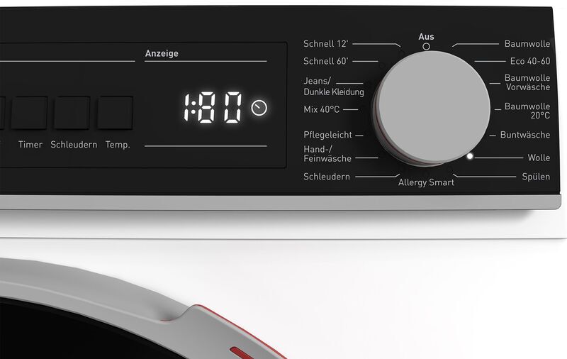 Sharp ES-NFB714CWA-DE Frontlader Waschmaschine 7 kg | weiß/schwarz 4