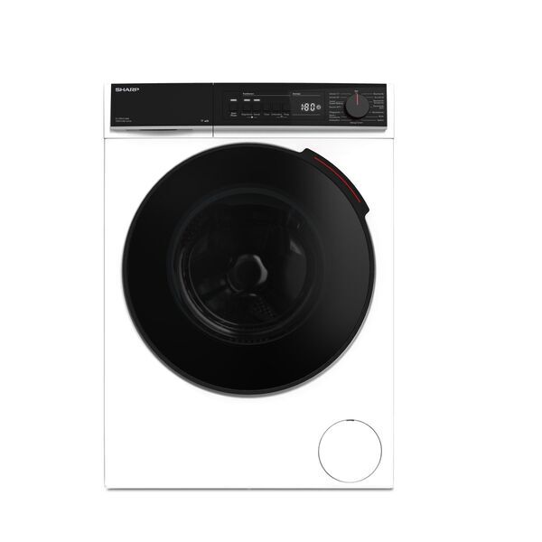 Sharp ES-PRO214WA-DE Frontmatad tvättmaskin 12 kg | vit/svart, image 1 of 5