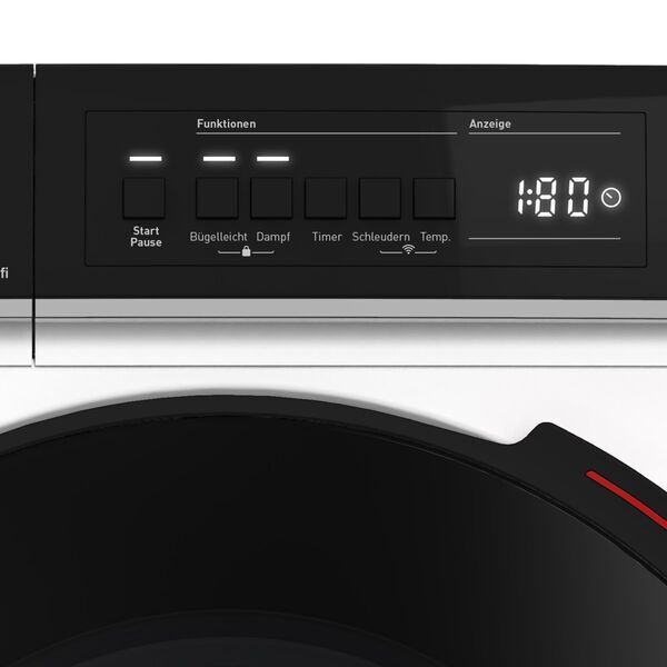 Sharp ES-PRO214WA-DE Frontmatad tvättmaskin 12 kg | vit/svart, image 4 of 5