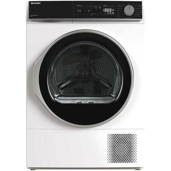 Sharp KD-NHA8S6GW1D-DE Wärmepumpentrockner 8 kg | weiß/schwarz, image 1 of 4