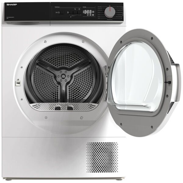 Sharp KD-NHA8S6GW1D-DE Wärmepumpentrockner 8 kg | weiß/schwarz, image 3 of 4
