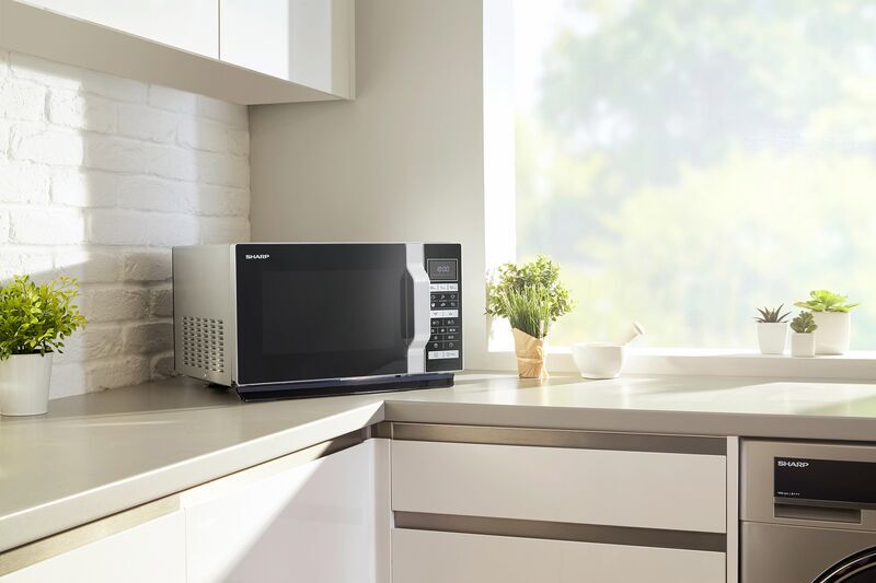 Sharp R860S 3in1 Mikroaaltouuni kuumailma- ja grillitoiminnolla 25 L | hopea/musta 5