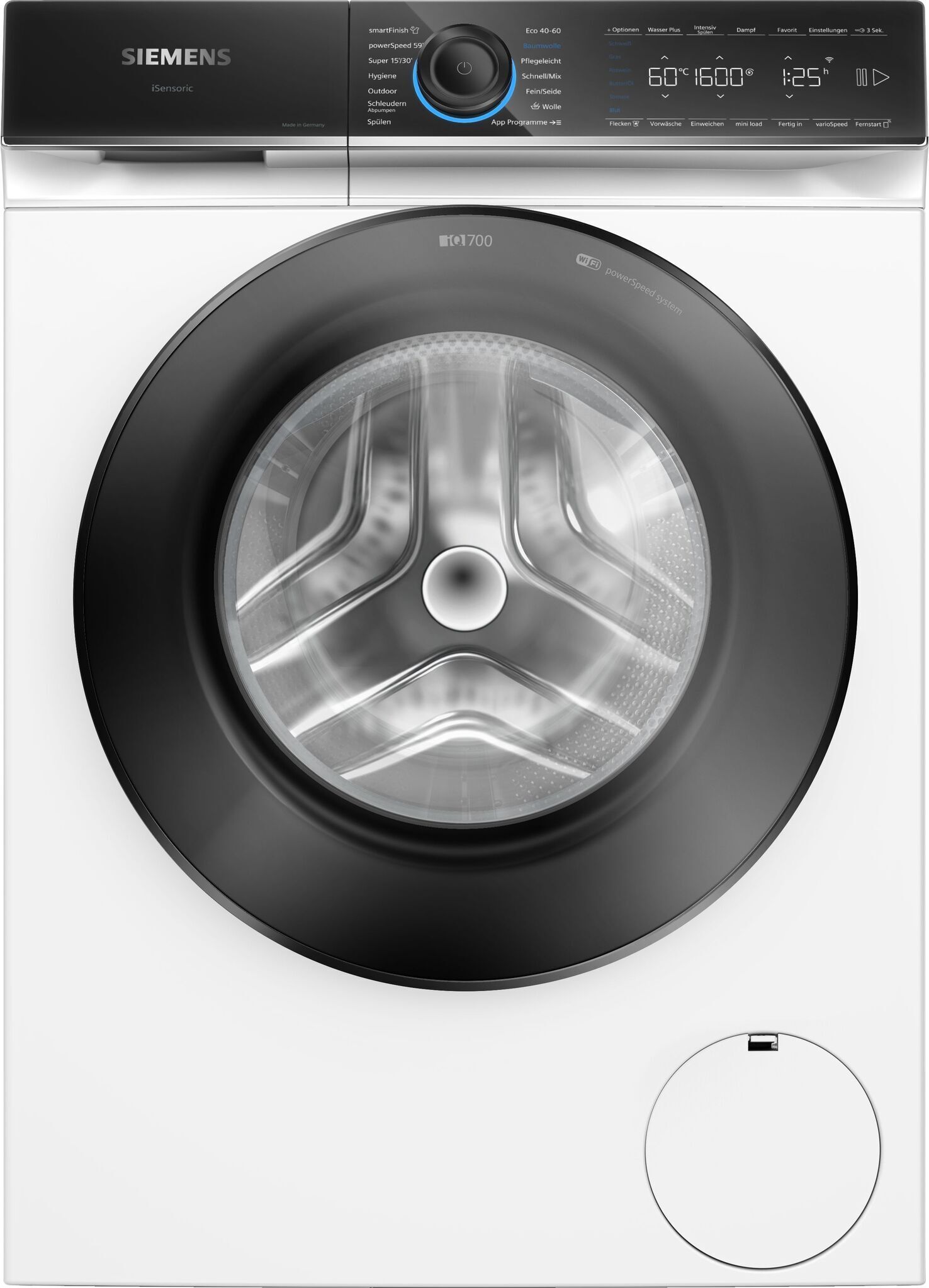 Siemens iQ700 Frontlader Waschmaschine 10 kg weiß/schwarz