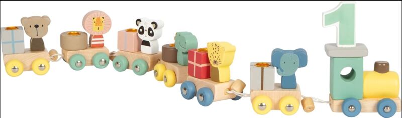 Small Foot birthday train animals | multicolored, image 1 of 1