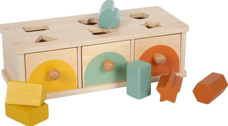 Small Foot Montessori Steck Schubladenbox | rood 1