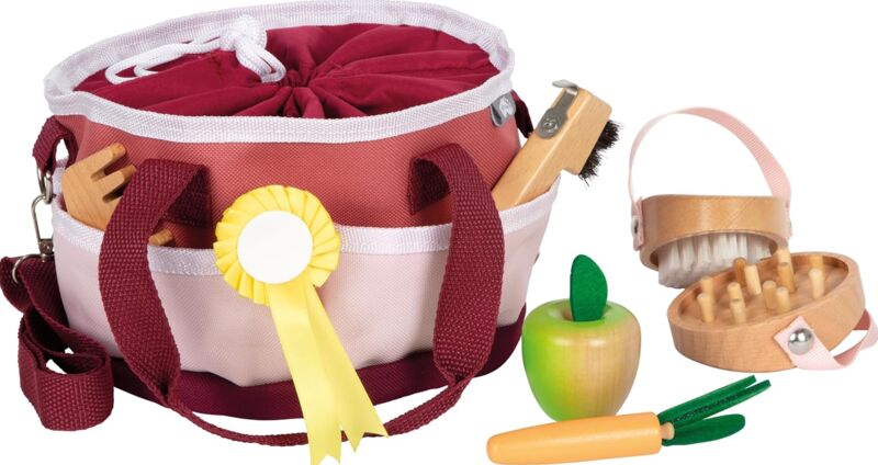 Small Foot Pferdepflegeset mit Tasche | red 1