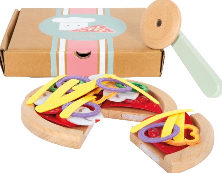 Small Foot Pizza Set Holz | mehrfarbig 1