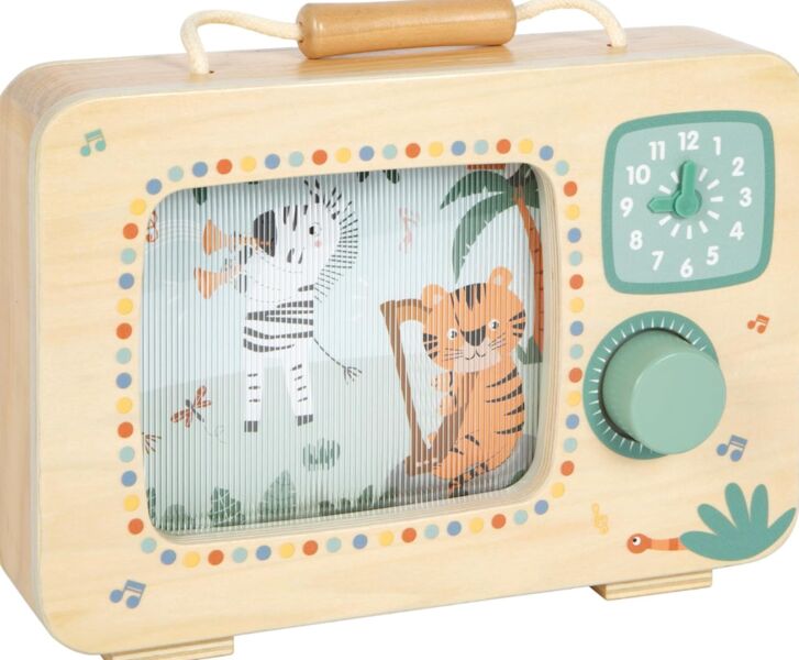 Small Foot Spieluhr Fernseher Safari | braun 1