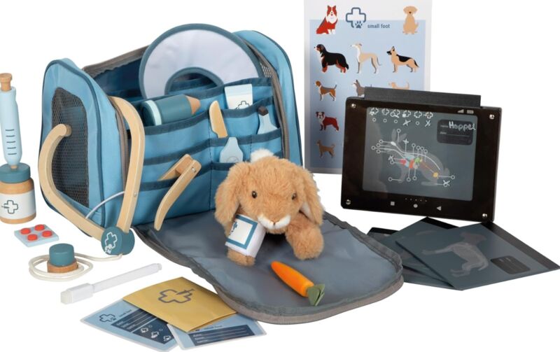 Small Foot Tierarzt Tasche mit Hase | sininen 1
