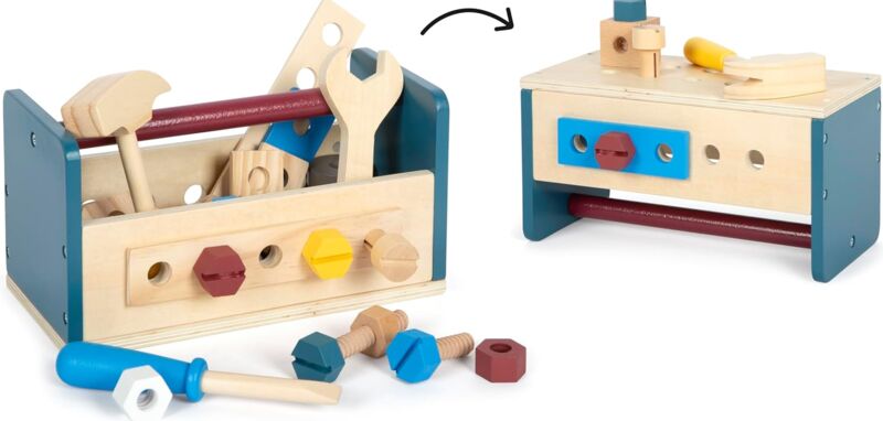 Small Foot Werkzeugkasten Werkbank Workshop | mehrfarbig 1