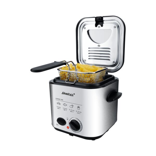 Steba DF 95 Mini deep fryer with fondue set | silver/black 5