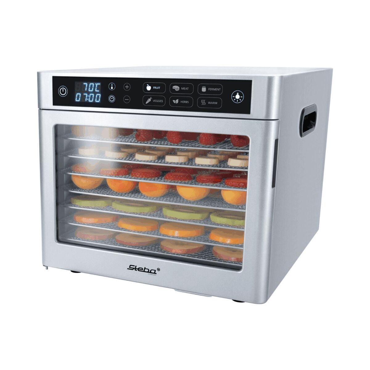 Steba ED 80 Steel Deluxe Dörrautomat silber