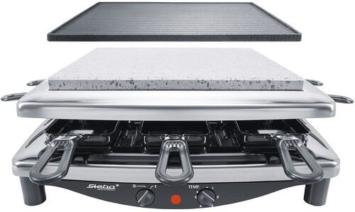 STEBA Raclette "RC 3 plus chrom", silber (chrom), B:36cm H:14cm T:36cm, Raclettes