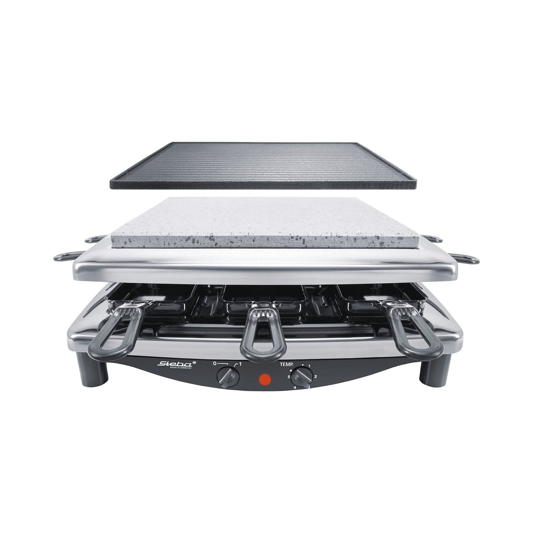 Steba RC 3 Plus Chrom Raclette silber/schwarz