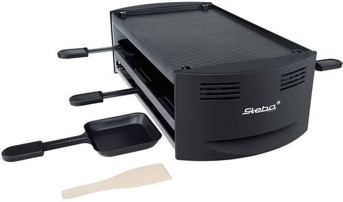 STEBA Raclette "RC 6 BAKE & GRILL", schwarz, B:45cm H:13,5cm T:23cm, Raclettes
