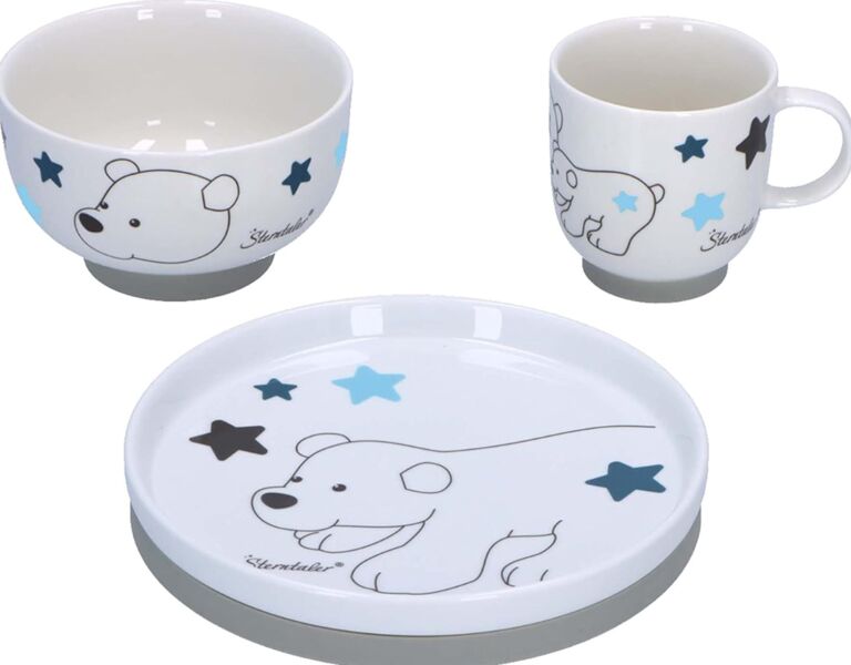 Sterntaler Kindergeschirr Set Eisbär Elia | valkoinen 1