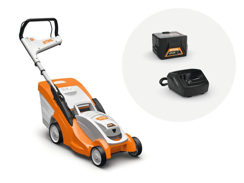 STIHL RMA 339 C Akku-Rasenmäher im Set mit Akku AK 20 und Ladegerät AL 101 | orange/weiß/schwarz 3