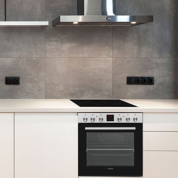 Telefunken B-HS-75-C-I Built-in Oven Set with Glass Ceramic Hob | black/silver, image 4 of 5