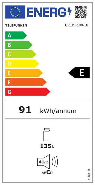 Telefunken C-135-100-DI Refrigerator | black, image 3 of 3