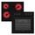 Telefunken ECH65A-B2 built-in oven set with glass ceramic hob | black, thumbnail 1 of 5